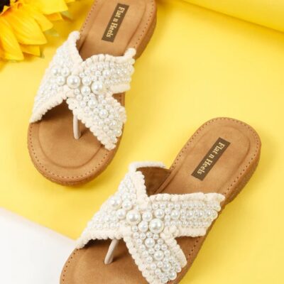 Pearl Radiance Flats – comfortable and stylish flats for women by House of Sam