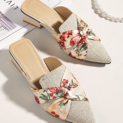 Floral Bow Mules